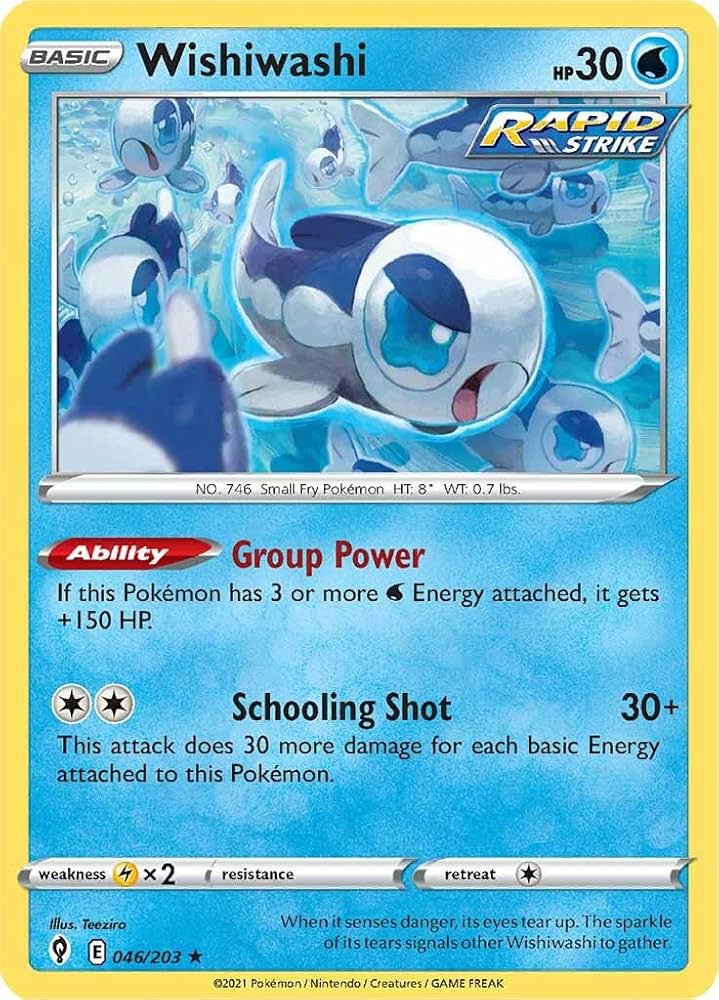 Amazon.com: Wishiwashi - 046/203 - Rare - Sword & Shield